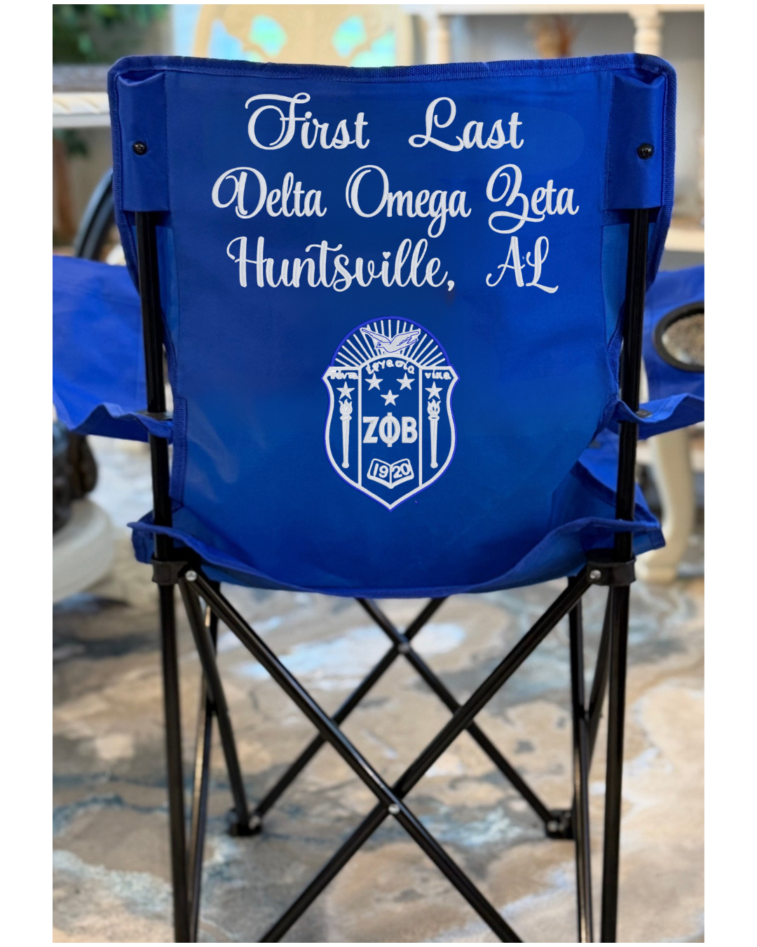 Local Chapter Personalized Embroidered Folding Chair