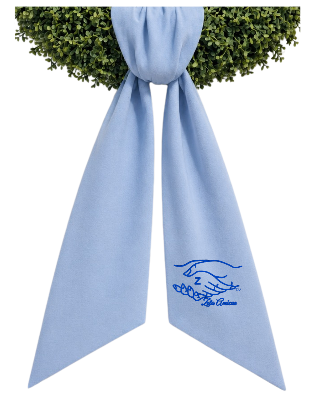 Embroidered Door Sash - Zeta Amicae (Logo) One Side