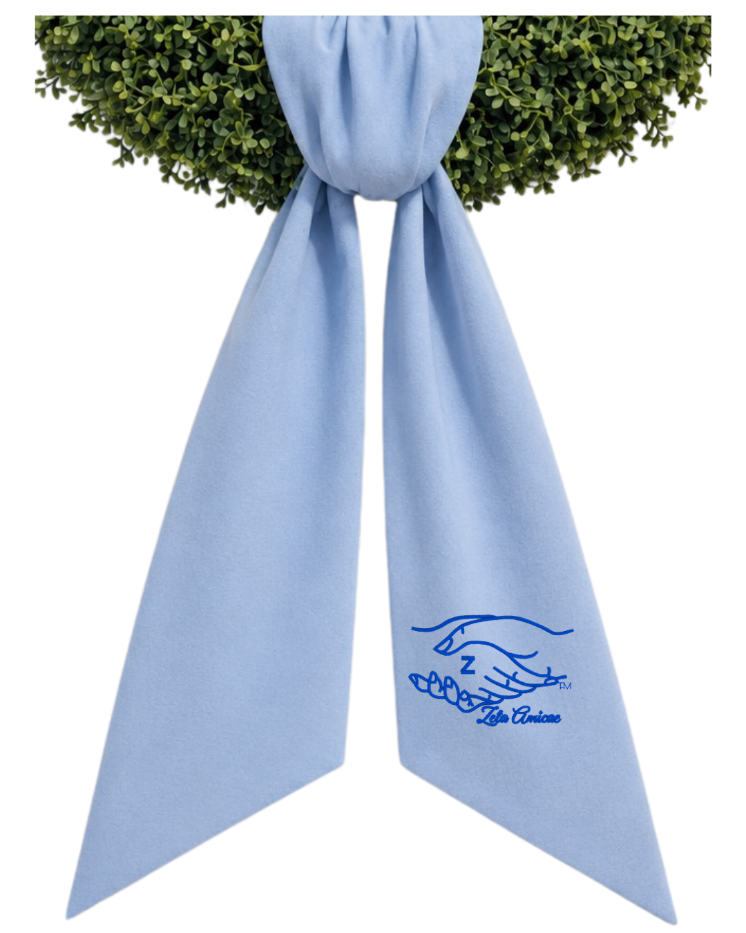Embroidered Door Sash - Zeta Amicae (Logo) One Side