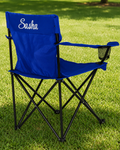 *Name Only* Embroidered Outdoor Folding Chair (Blue)