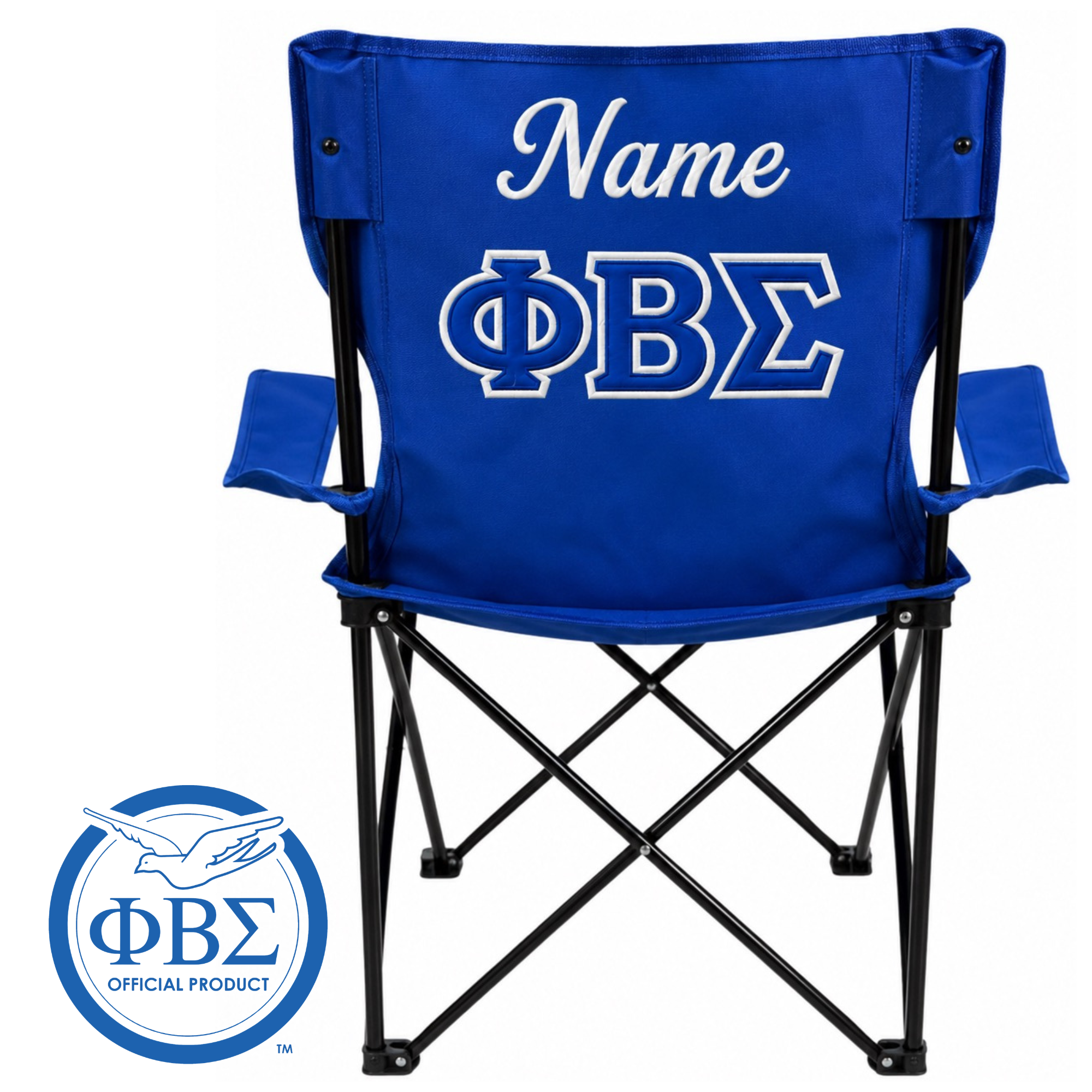 Embroidered Outdoor Folding Chair – Phi Beta Sigma ΦΒΣ (Royal Blue)