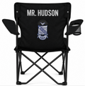 Phi Beta Sigma (Shield) Personalized Embroidered Folding Chair – Black